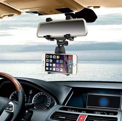 Support Voiture Retroviseur pour SAMSUNG Galaxy S5 Mini Smartphone Reglable Ventilateur Universel 360 Rotatif Tete haute