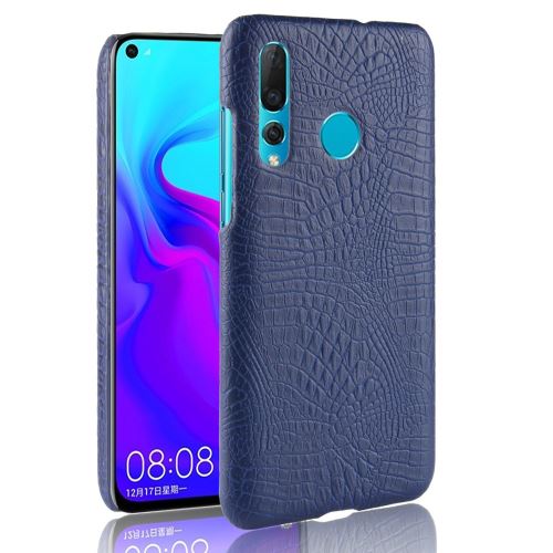 Etui en PU crocodile bleu pour votre Huawei Nova 4