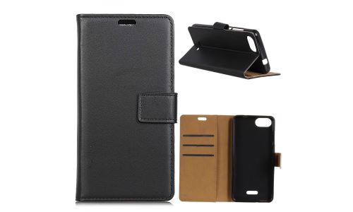 Etui type portefeuille noir Wiko Tommy-3 rabat latéral fonction stand