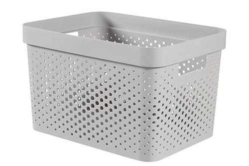Curver Gris Infinity Recycled Box 17L Dots 35.5X26.2xh21.9cm (Lot De 5) - Image 1