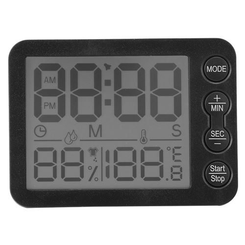 Thermomètre d'intérieur TS-9606 multifonctionnel Compteur de température humidité