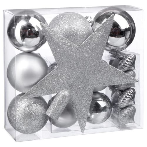 Atmosphera Lot De 18 Boules De Noël Argentées - Image 2