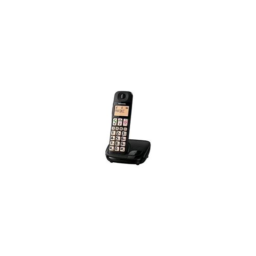 Panasonic KX-TGE110 - Téléphone sans fil avec ID d appelant/appel en instance - DECT - (conférence) à trois capacité d appel - noir