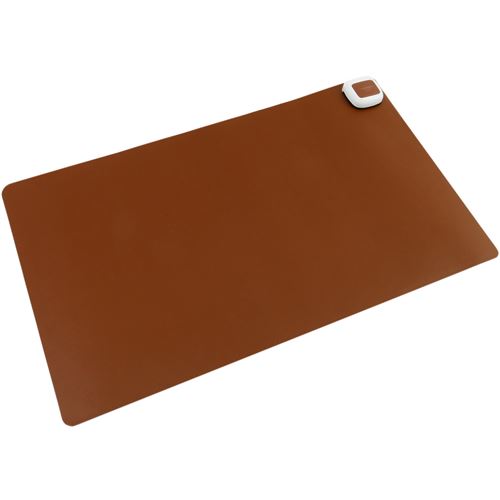 Tapis et surface chauffante moquette thermique pour bureau sol et pieds 60 x 36 cm 65W marron