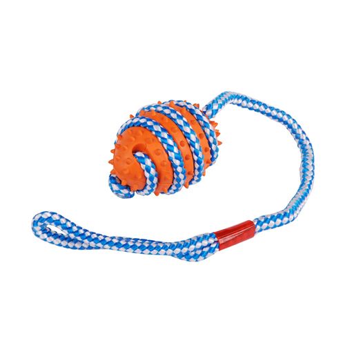 Comparer les prix de Dogi - Jouet pour chien - Balle avec poignée - Orange