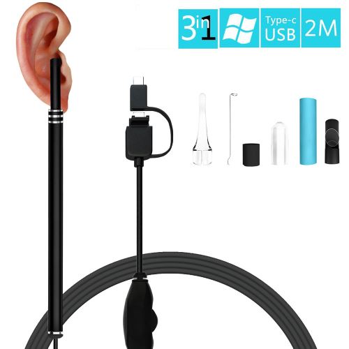 2019 3 En 1 Nettoyage Oreille Usb Android Endoscope Caméra Visuelle Earpick Ear Effacer Outil aloha1127