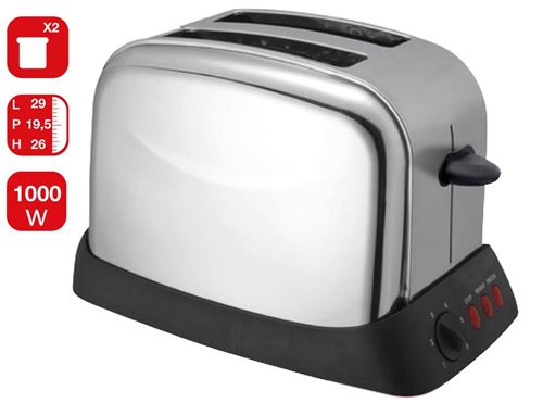 Grille-Pain 2 Tranches 1000 Watt AR1T30
