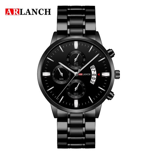 Montre à quartz HANNAH MARTIN Homme AR-303H2AN - Argent&Noir(43mm)