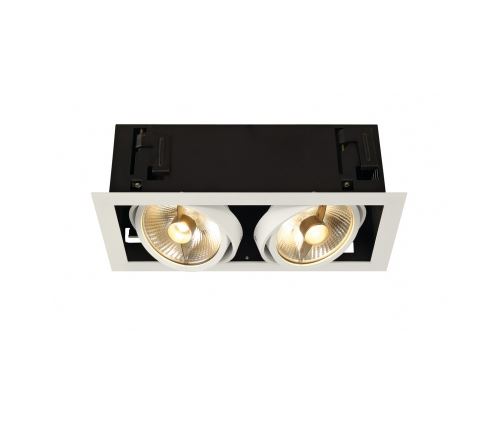 Kadux 2 es111 encastré carré, blanc, max. 2x50w