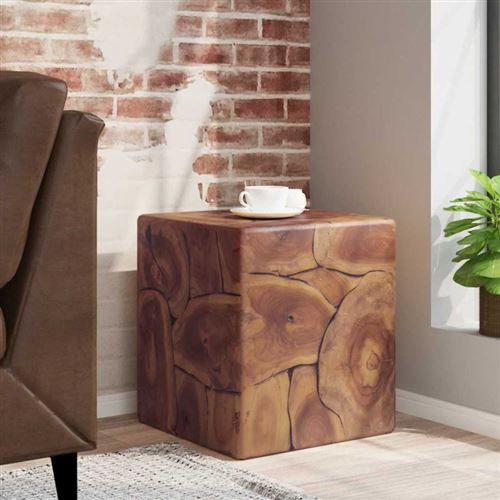vidaXL Tabouret Teck massif 40 x 45 cm