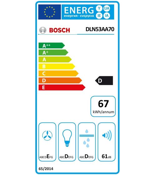 Bosch Hotte Conventionnelle Serie 2 DLN53AA70 70 Cm Argenté