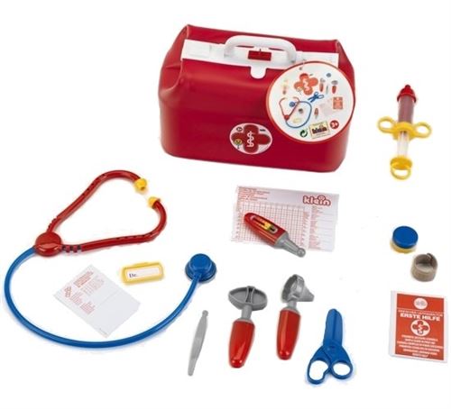 Klein trousse de médecin avec outils rouge
