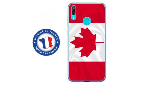 Coque souple pour Huawei Y7 (2019) avec impression Motifs drapeau du Canada