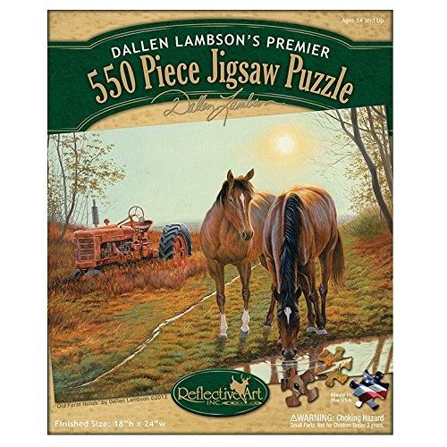 Reflective Art Old Farm Hands 550-Piece Jigsaw Puzzle Set