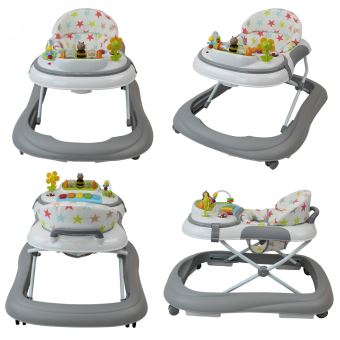 Trotteur b b volutif musical pliable r glable en hauteur Gris