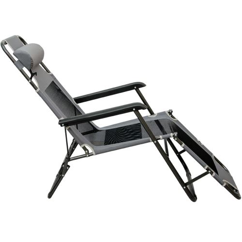 Chaise Longue Pliable Pour Camping Et Jardin Transat Inclinable Avec Repose Tete Structure En Ac Mobilier De Jardin Achat Prix Fnac