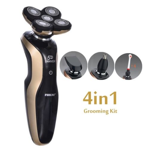 4in1 beauté set rasoir électrique rotatif électrique rechargeable mâle rasoir électrique pour