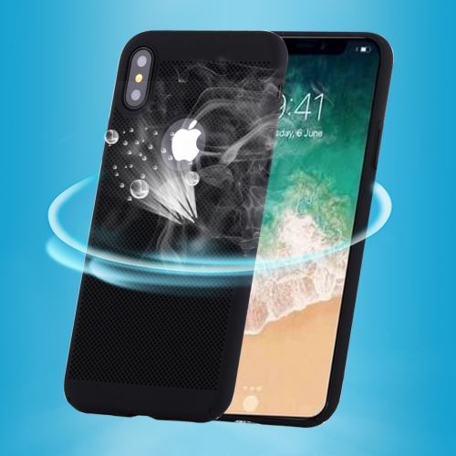 iPhone X Coque Protection Plastique Noir Géométrique ALS48172