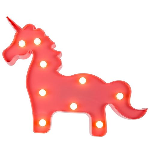 Out of the blue Licorne Rose avec 9 LED