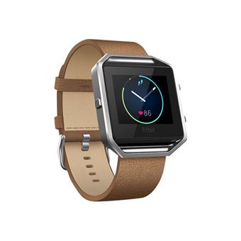 Fitbit Leather Band + Frame - L - brassard pour montre intelligente - fauve - pour Fitbit Blaze (L (s'adapte aux poignets de 170-206 mm))