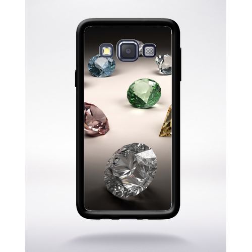 Coque Diamants Compatible Samsung A3 2015 Bord Noir Silicone