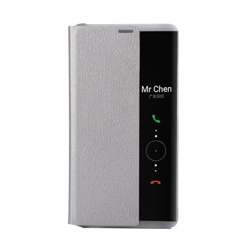 Huawei Mate 10 Housse Etui Cuir PU Texture Litchi Argenté ALS53435