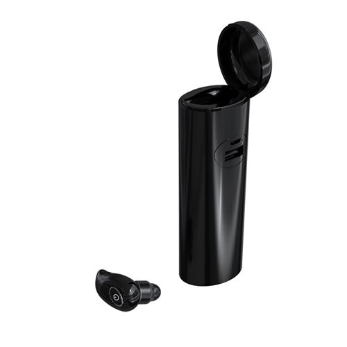 Casque de sport Bluetooth 5.0 V21 sans fil unique stéréo avec boîte de chargement noir