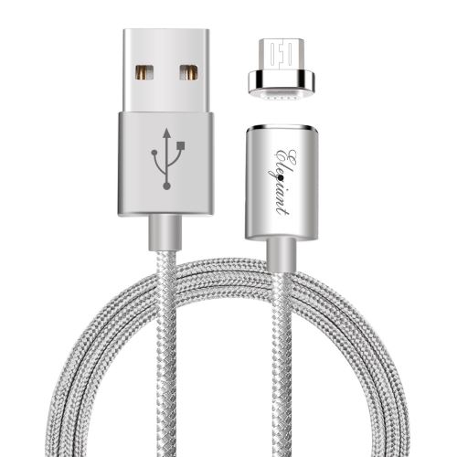 ELE Micro USB Adaptateur magnétique Charging Câble pour Android Samsung LG HTC argent
