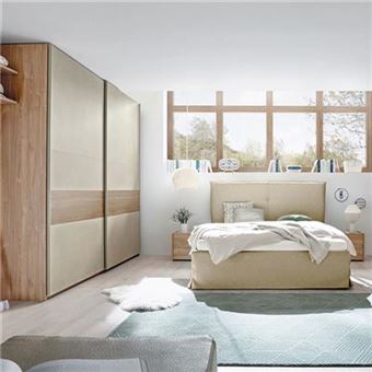 2352 01 Sur Chambre Adulte Couleur Bois Miel Et Taupe Adriano Lit