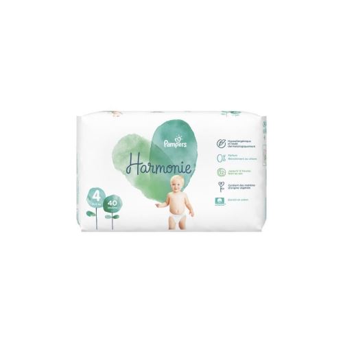 Pampers Harmonie Taille 4, 9-14 Kg, 40 Couches