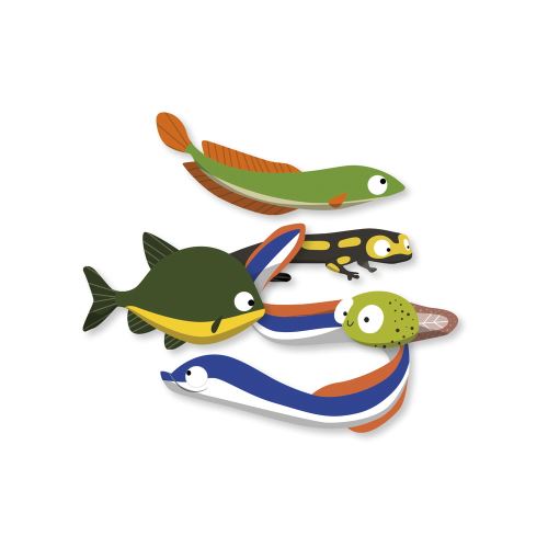 Loisirs Créatifs Enfants - 30 Gommettes - Animaux Aquatiques