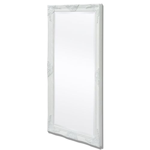 vidaXL Miroir mural Style baroque 120 x 60 cm Blanc