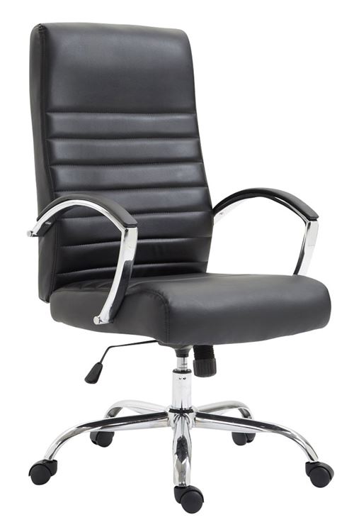 Fauteuil de bureau XL Valais similicuir , Noir