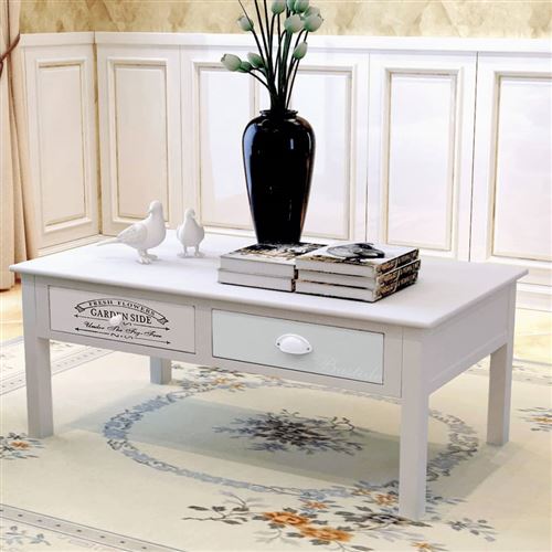 vidaXL Table basse en style français Bois