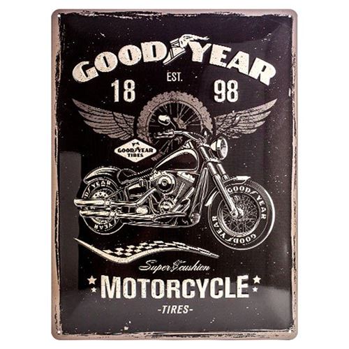 Plaque métallique Good Year Motorcycle