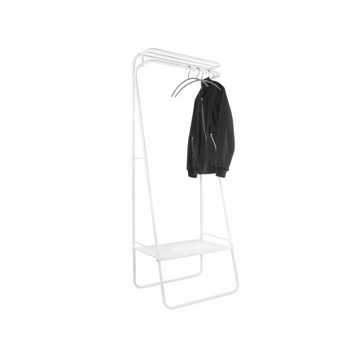 Leitmotiv - Porte manteau design industriel Fushion - L. 64 x H. 173 cm - Blanc - Fushion