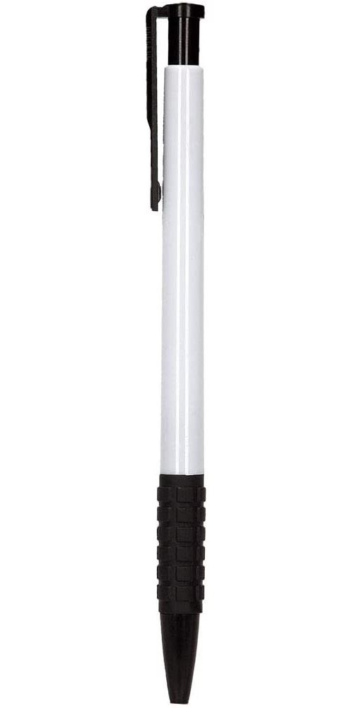 PM Smart Lot de 25 stylos bille rétractables 0,7 mm Blanc.