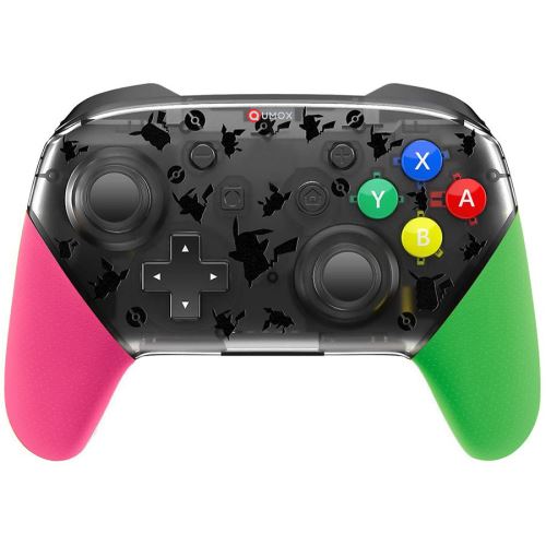 Qumox Manette de jeux contrôleur Bluetooth Pro sans fil Gamepad Pikachu compatible pour Nintendo Switch NS