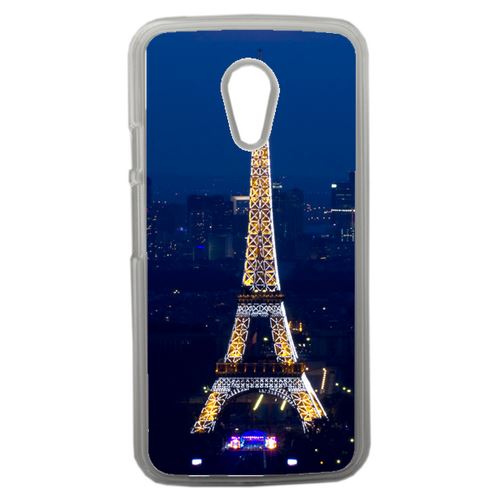 Coque Tour Eiffel Paris Night Compatible Motorola Moto G2 Transparent