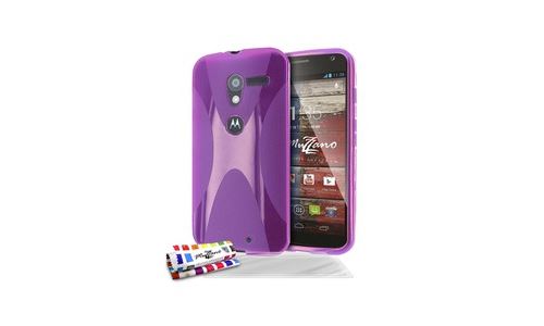 Coque + 3 Films MOTOROLA MOTO X (1st GEN) Le X Violet