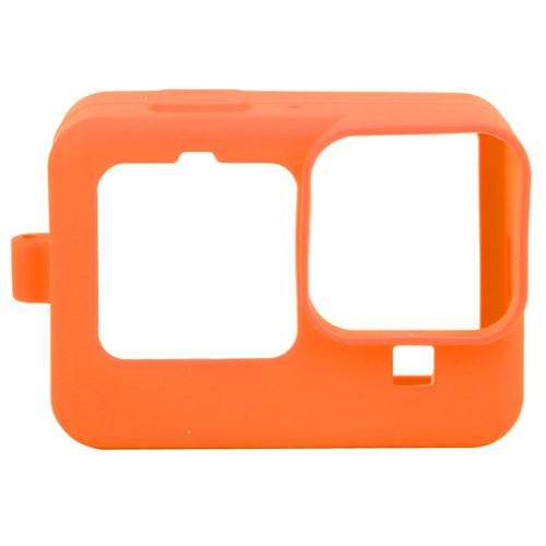 Étui de protection en silicone avec film de protection d'écran pour Gopro Hero 9 - Orange