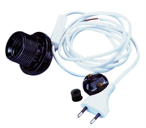 Adaptateur de bouteille e27 câble 1,8m blanc - rayher