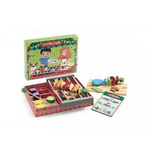 Djeco Vert Dinette Joe Et Max Grill En Bois