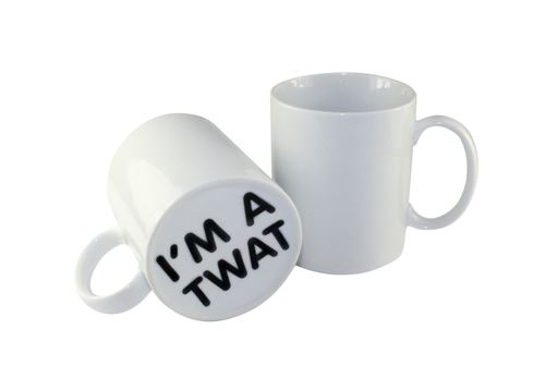 Thumbs Up mug I'm a Twat 500 ml céramique blanc