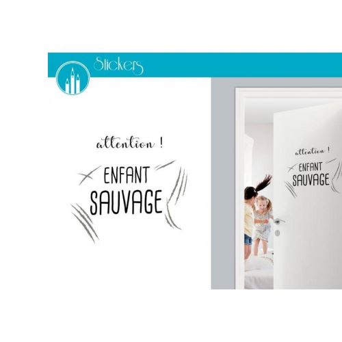 Stickers Enfant Sauvages - 1 Planche 20 x 70 cm