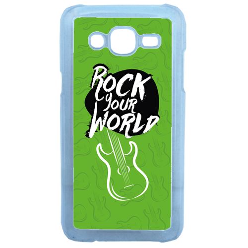Coque Rock Your World Fond Vert Compatible Samsung Galaxy J5 Transparent
