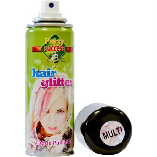 Bombe de laque cheveux paillettes 125ml multi.