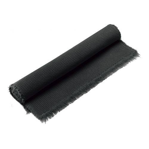 Tapis de bain uni Elly noir 54 x 64 cm Vivaraise