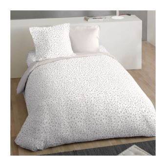 COTE DECO Parure de couette PILKI 240x260 cm beige + drap ...