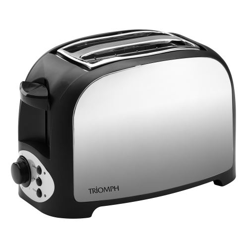 Grille pain finition inox format court 800w 2 fentes - triomph etf2087